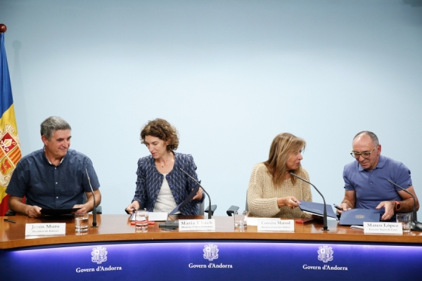 El Govern signa un acord amb Carnet Jove Andorra i 3 ONG del país